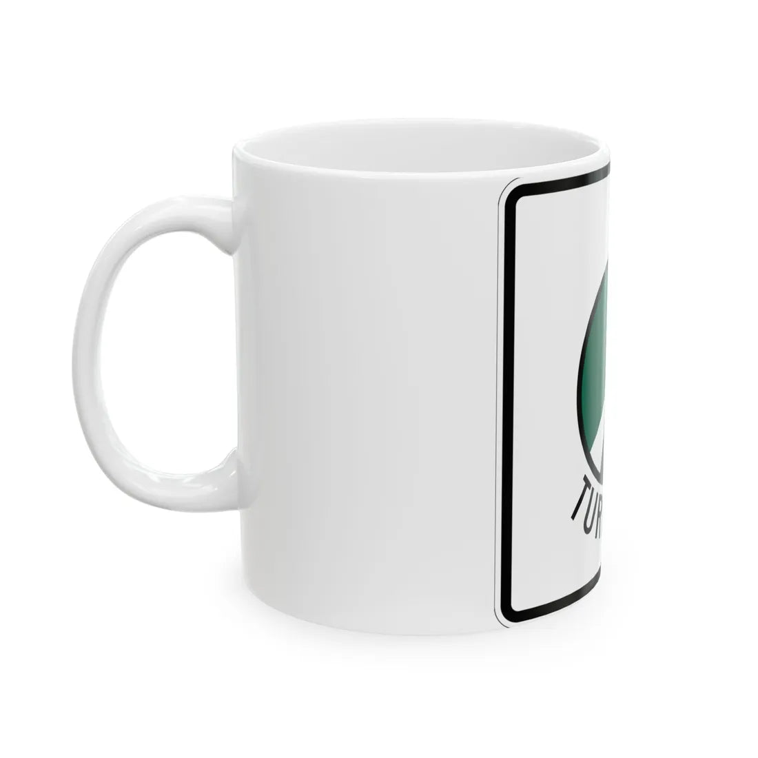 Oklahoma Turnpike template (Oklahoma) (Road Sign) White Coffee Mug - Go Mug Yourself