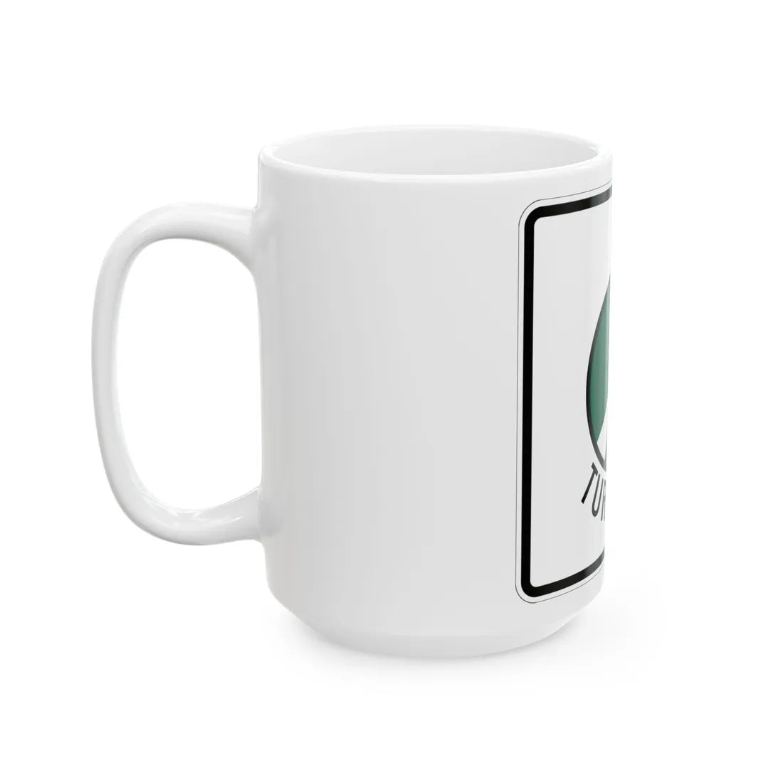 Oklahoma Turnpike template (Oklahoma) (Road Sign) White Coffee Mug - Go Mug Yourself