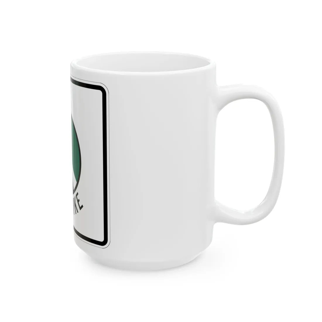 Oklahoma Turnpike template (Oklahoma) (Road Sign) White Coffee Mug - Go Mug Yourself