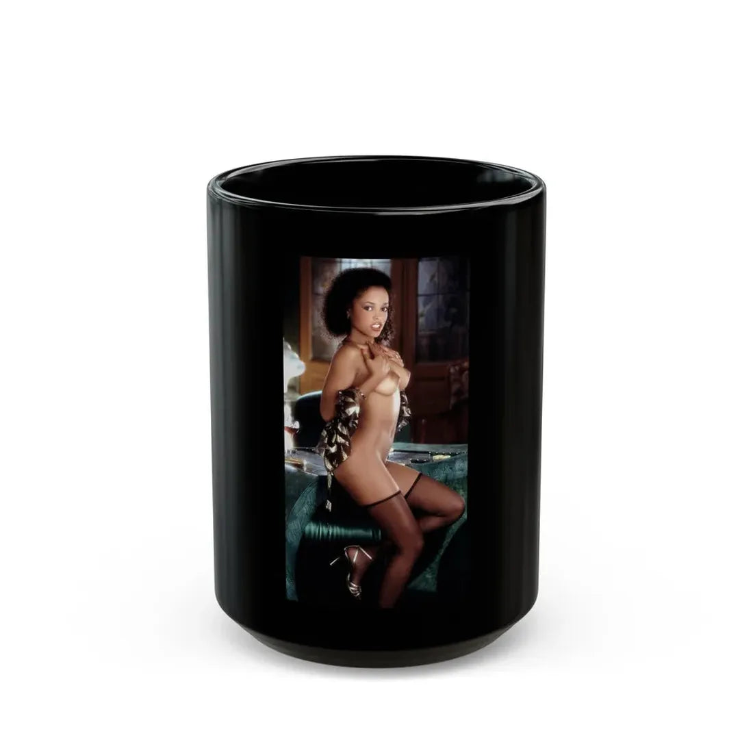 Ola Ray #03 (Vintage Female Icon) Black Coffee Mug 15oz - Go Mug Yourself