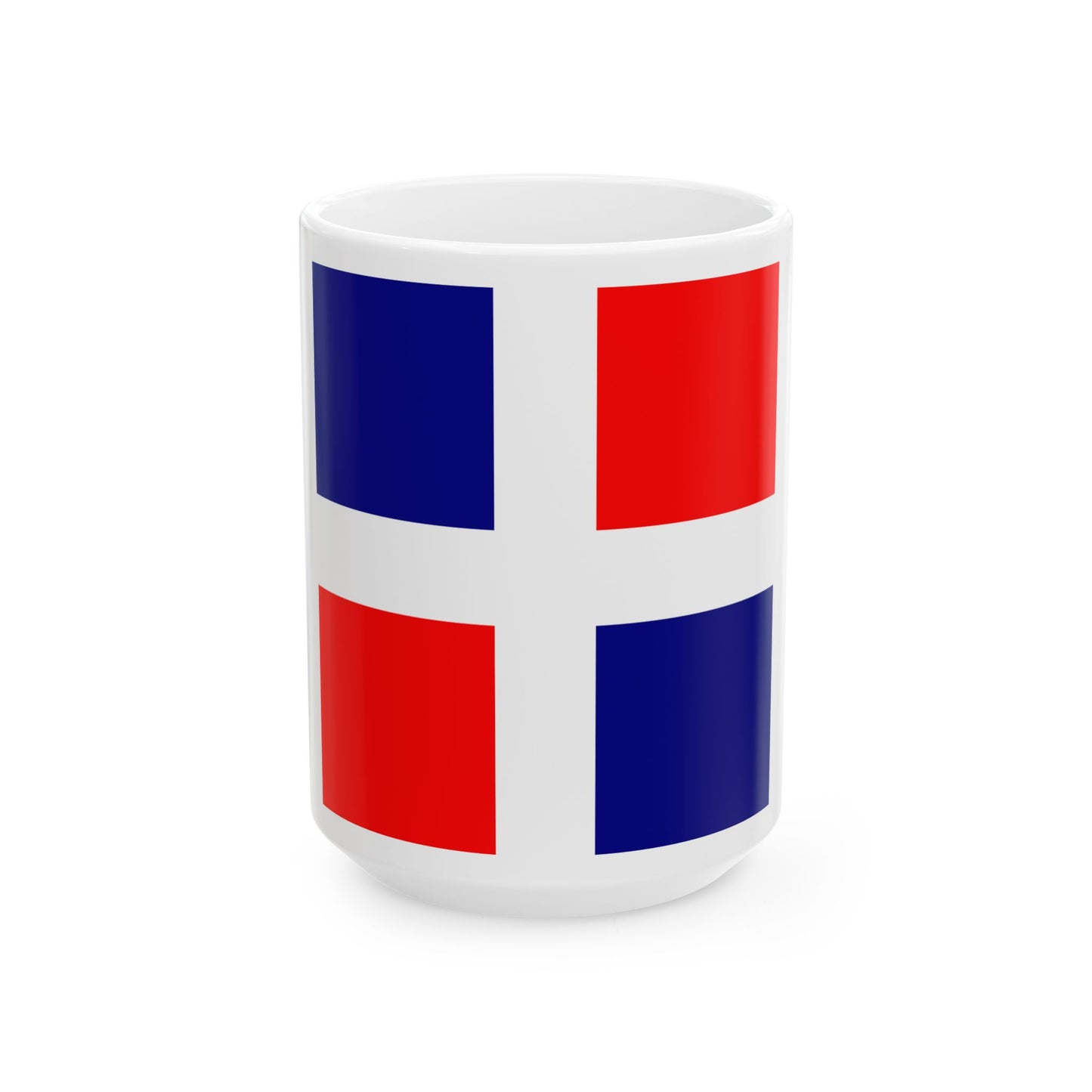 Old Acadia Flag (Canada) White Coffee Mug-15oz-Go Mug Yourself