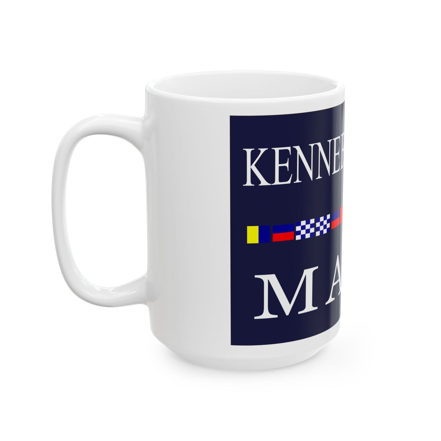 Old Flag of Kennebunkport Maine (United States) White Coffee Mug-Go Mug Yourself