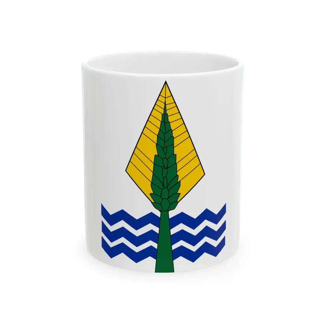 Old Flag of New Valley Governorate Egypt (Egypt) White Coffee Mug 11oz - Go Mug Yourself