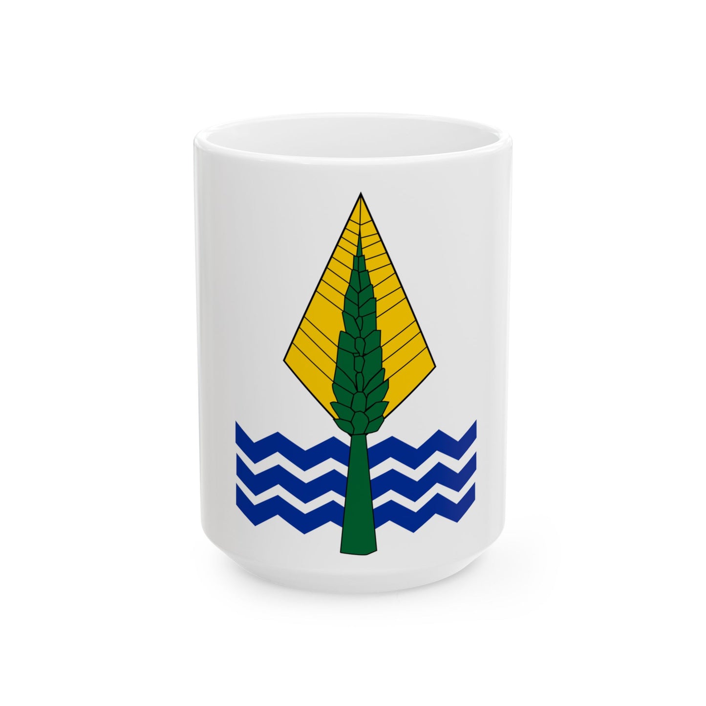 Old Flag of New Valley Governorate Egypt (Egypt) White Coffee Mug-15oz-Go Mug Yourself
