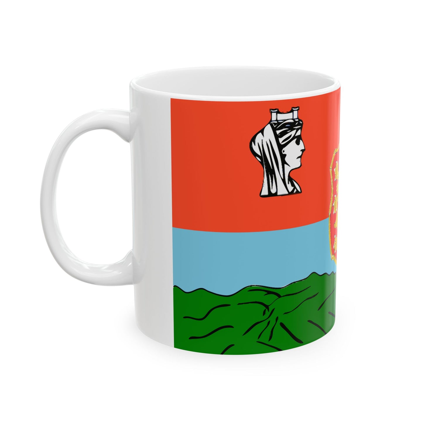 Old Flag of Sofia (Bulgaria) White Coffee Mug-Go Mug Yourself