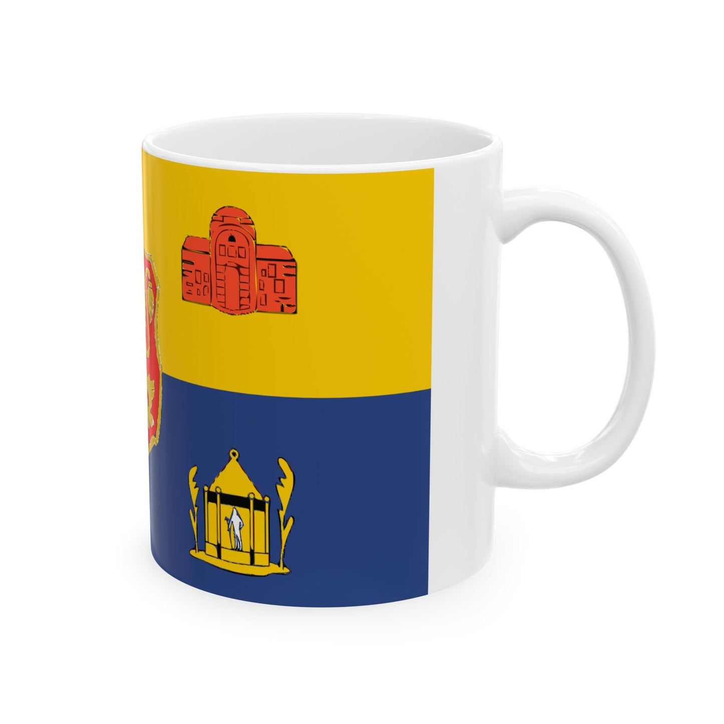 Old Flag of Sofia (Bulgaria) White Coffee Mug-Go Mug Yourself
