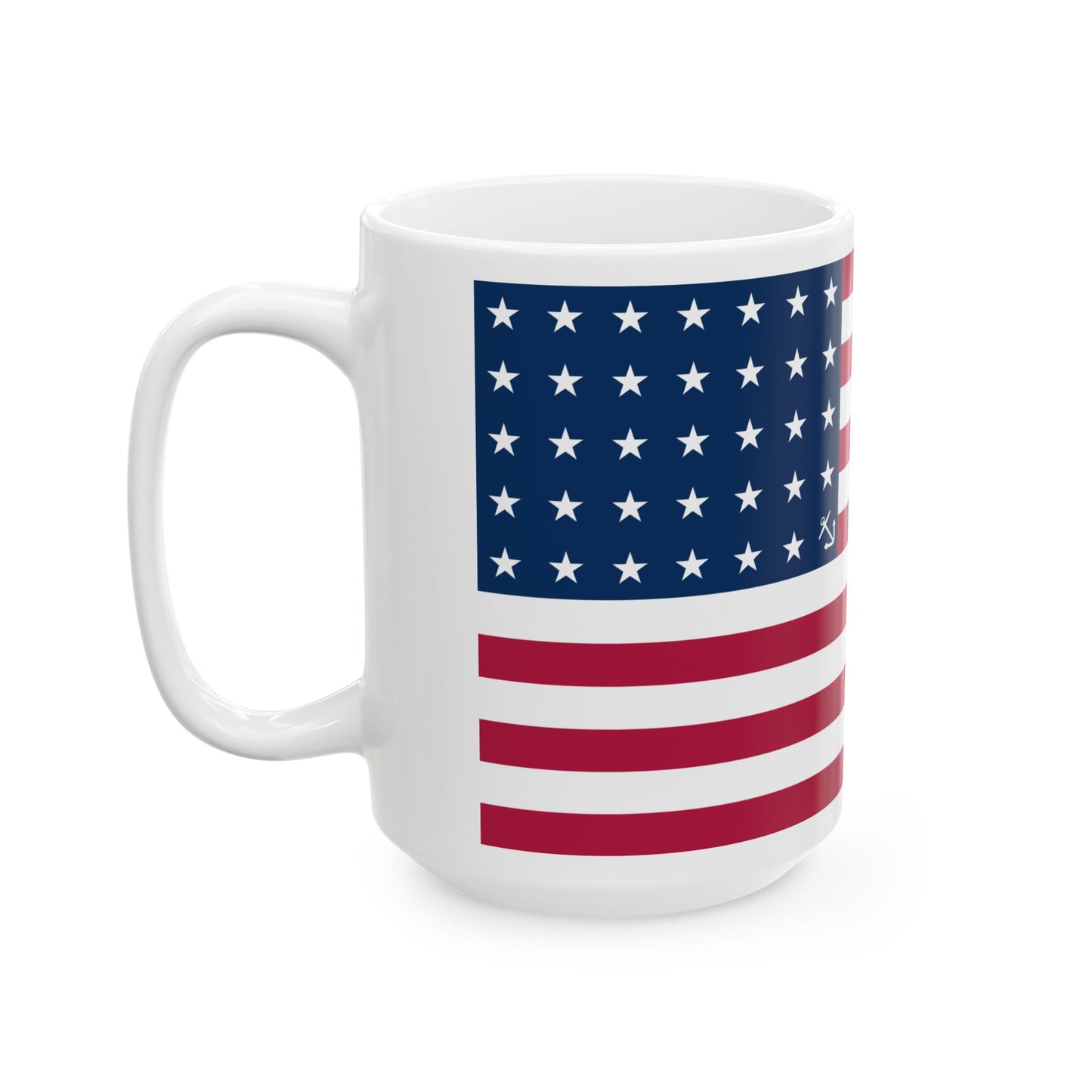 Old Glory (United States) White Coffee Mug-Go Mug Yourself