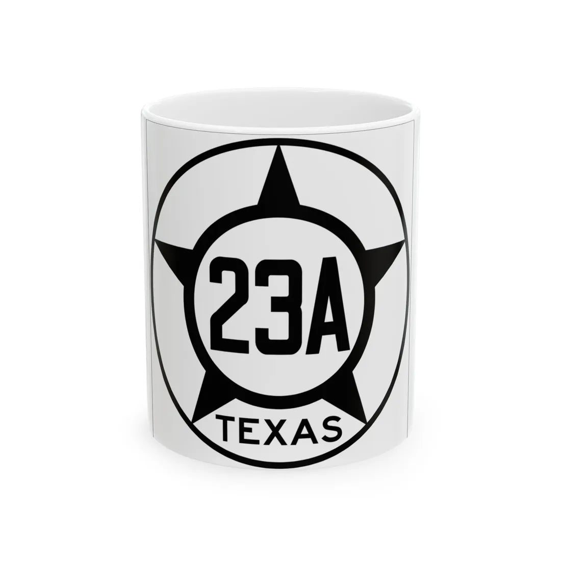 Old Texas 23A (Texas) (Road Sign) White Coffee Mug 11oz - Go Mug Yourself
