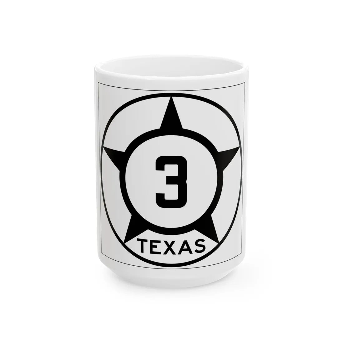 Old Texas 3 (Texas) (Road Sign) White Coffee Mug 15oz - Go Mug Yourself