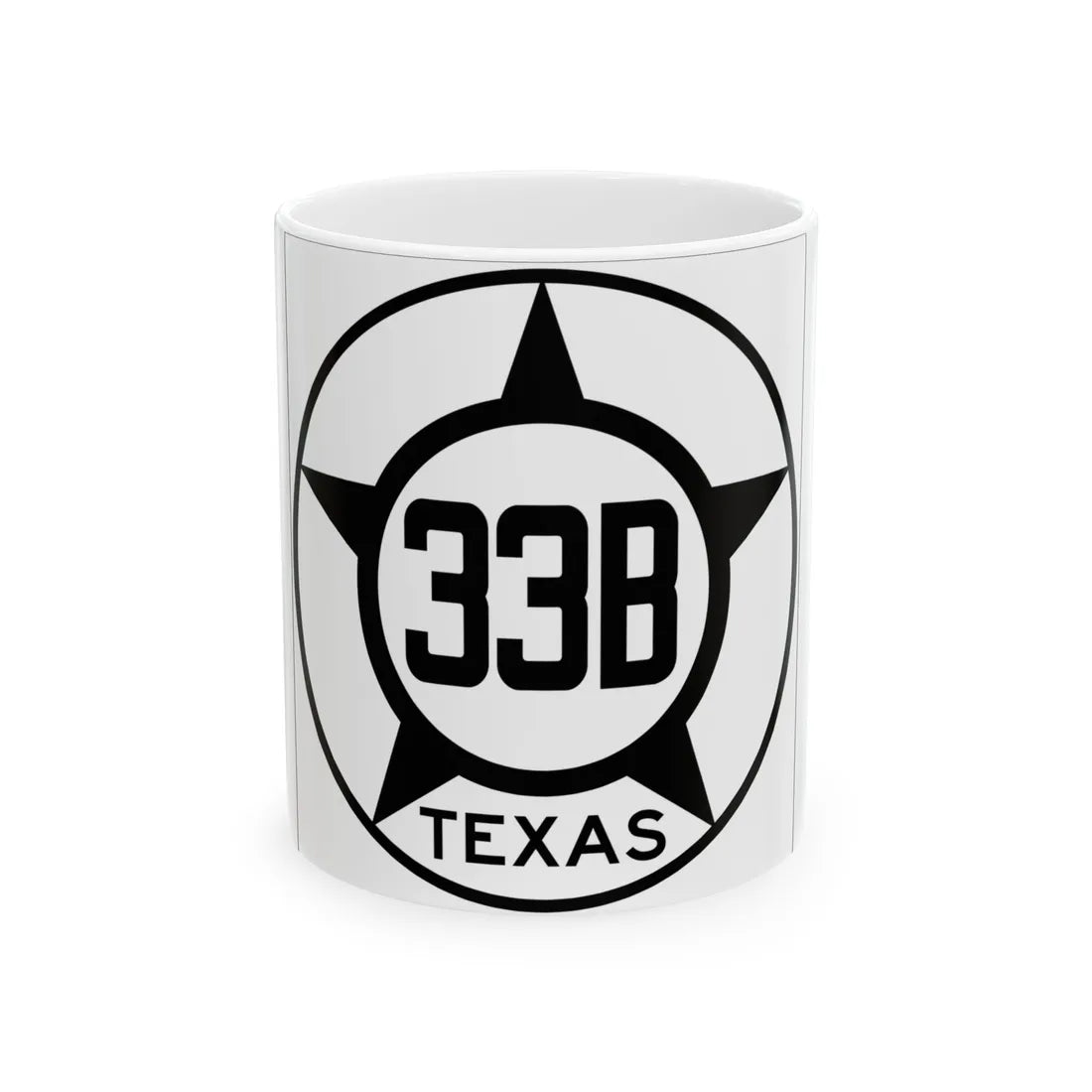 Old Texas 33B (Texas) (Road Sign) White Coffee Mug 11oz - Go Mug Yourself