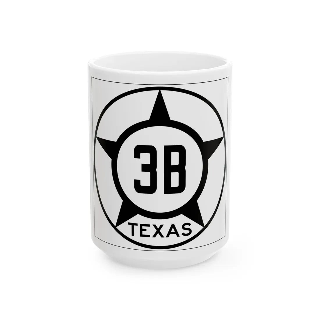 Old Texas 3B (Texas) (Road Sign) White Coffee Mug 15oz - Go Mug Yourself