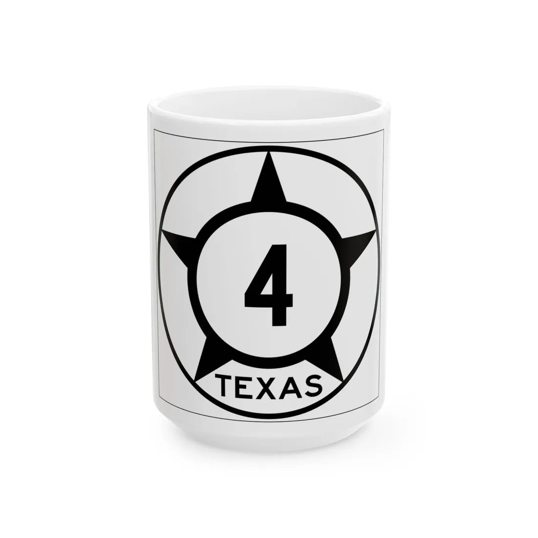 Old Texas 4 (Texas) (Road Sign) White Coffee Mug 15oz - Go Mug Yourself