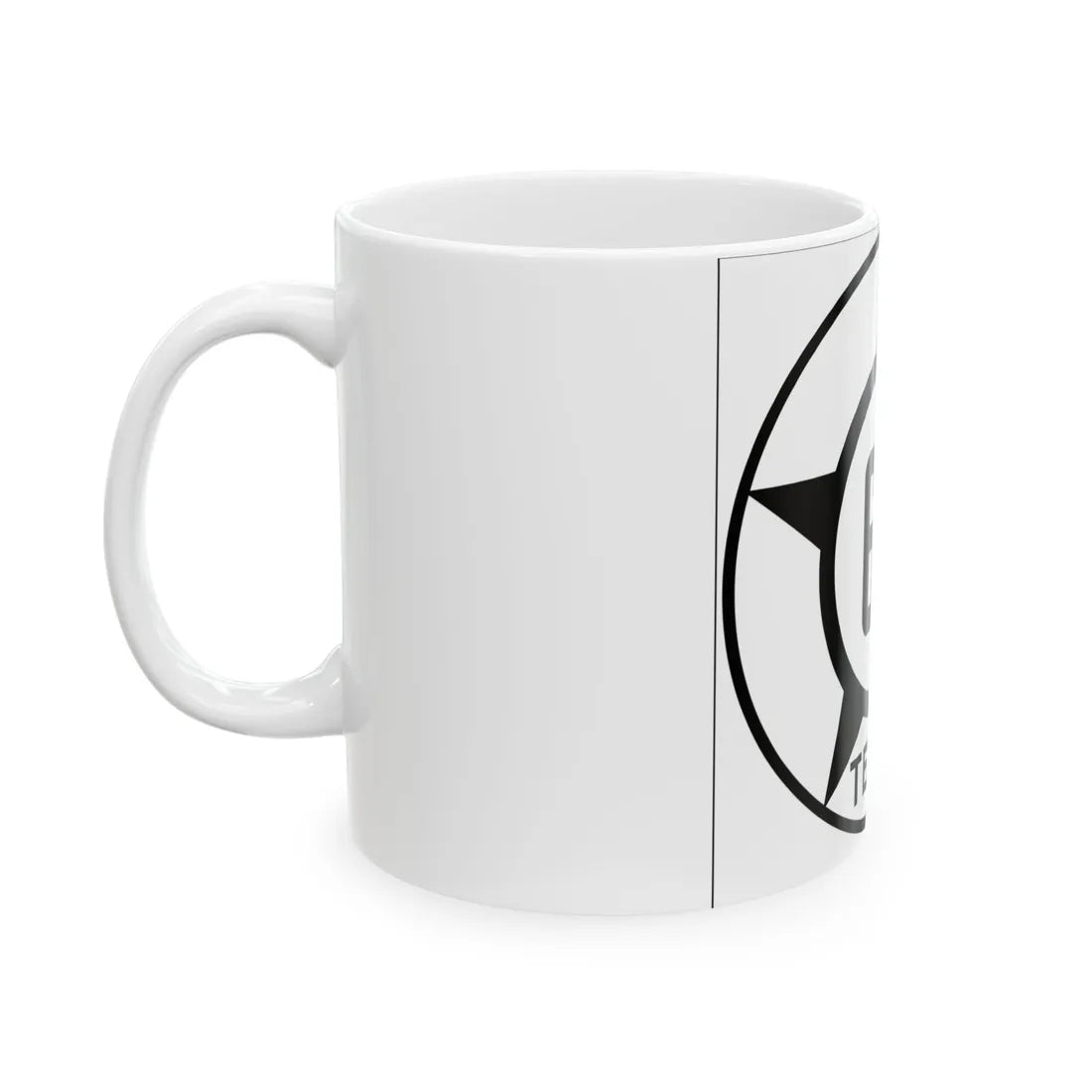 Old Texas 68 (Texas) (Road Sign) White Coffee Mug - Go Mug Yourself