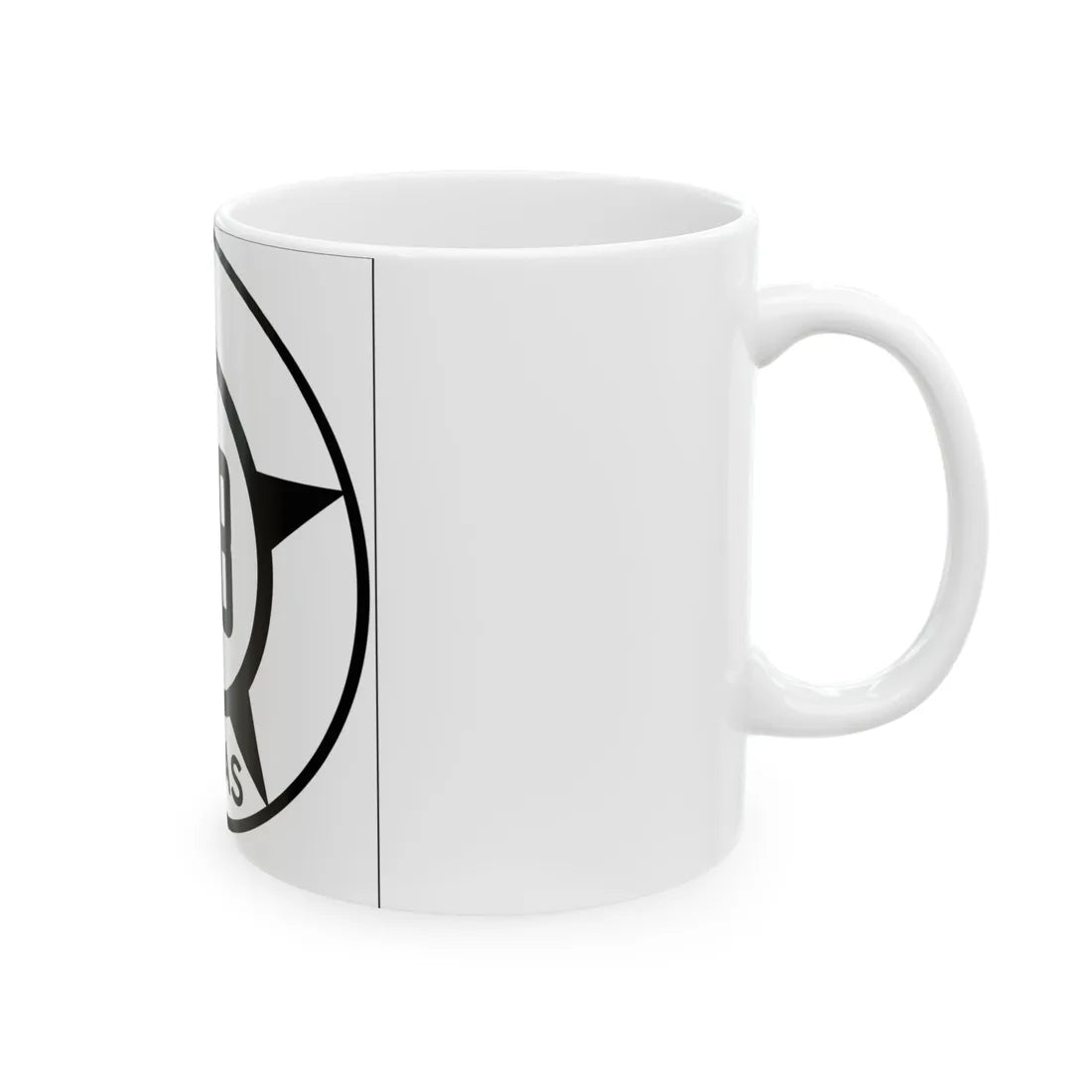 Old Texas 68 (Texas) (Road Sign) White Coffee Mug - Go Mug Yourself