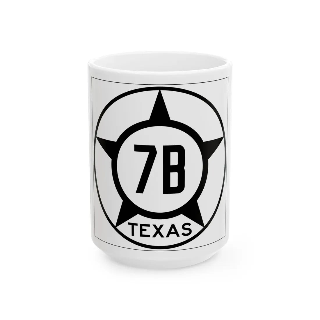 Old Texas 7B (Texas) (Road Sign) White Coffee Mug 15oz - Go Mug Yourself