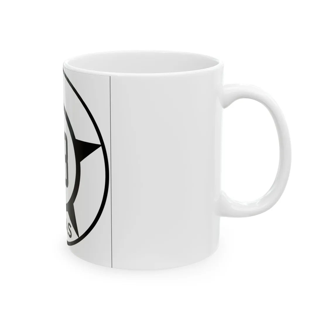 Old Texas 8B (Texas) (Road Sign) White Coffee Mug - Go Mug Yourself