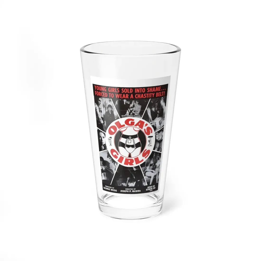 OLGA'S GIRLS 1964 Movie Poster - Pint Glass 16oz 16oz - Go Mug Yourself