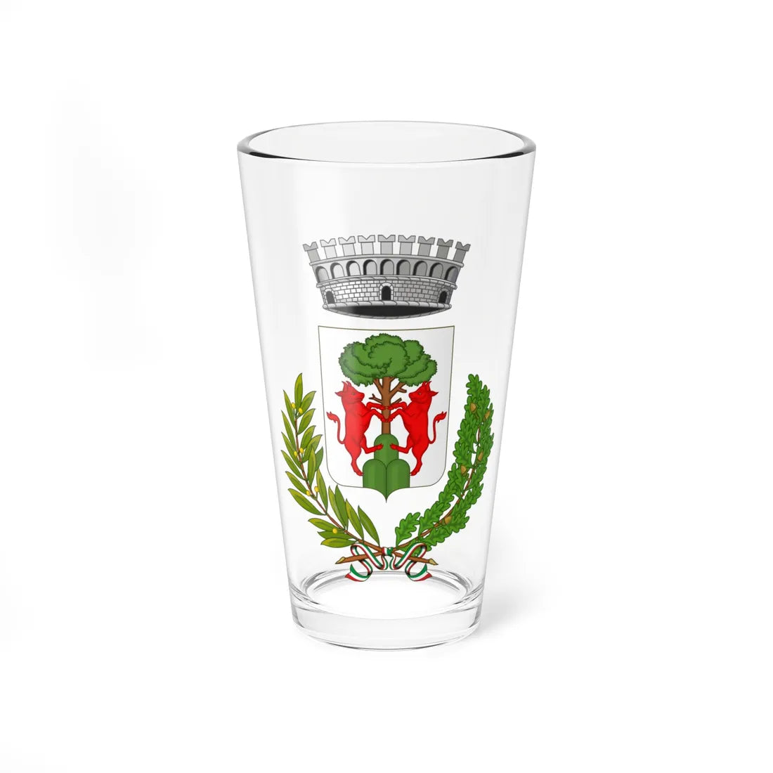 Olmedo-Stemma (Italy) (Coat of Arms) Pint Glass 16oz 16oz - Go Mug Yourself