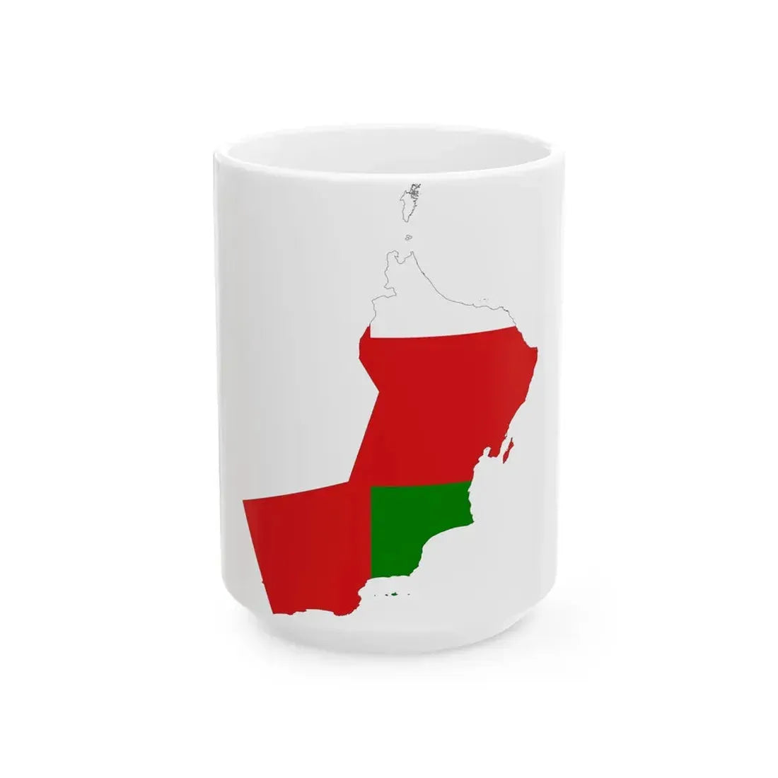 Oman-Flagmap (Oman) White Coffee Mug 15oz - Go Mug Yourself