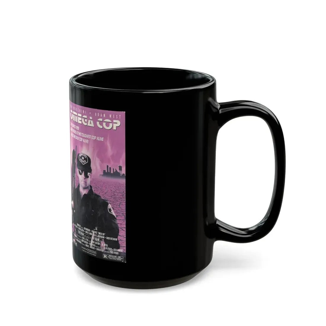OMEGA COP (VHS COVER) - Black Coffee Mug - Go Mug Yourself