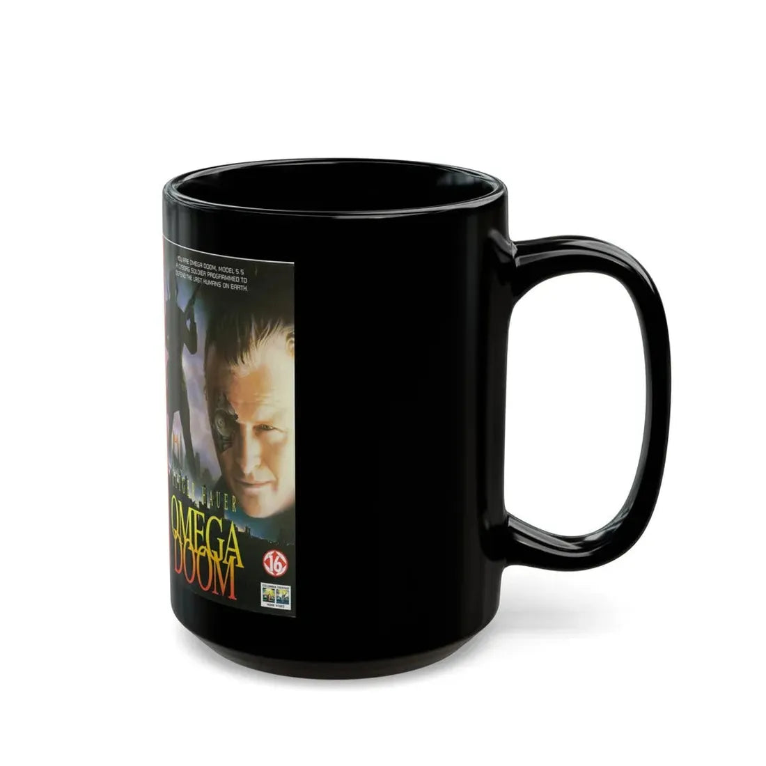 OMEGA DOOM (VHS COVER) - Black Coffee Mug - Go Mug Yourself