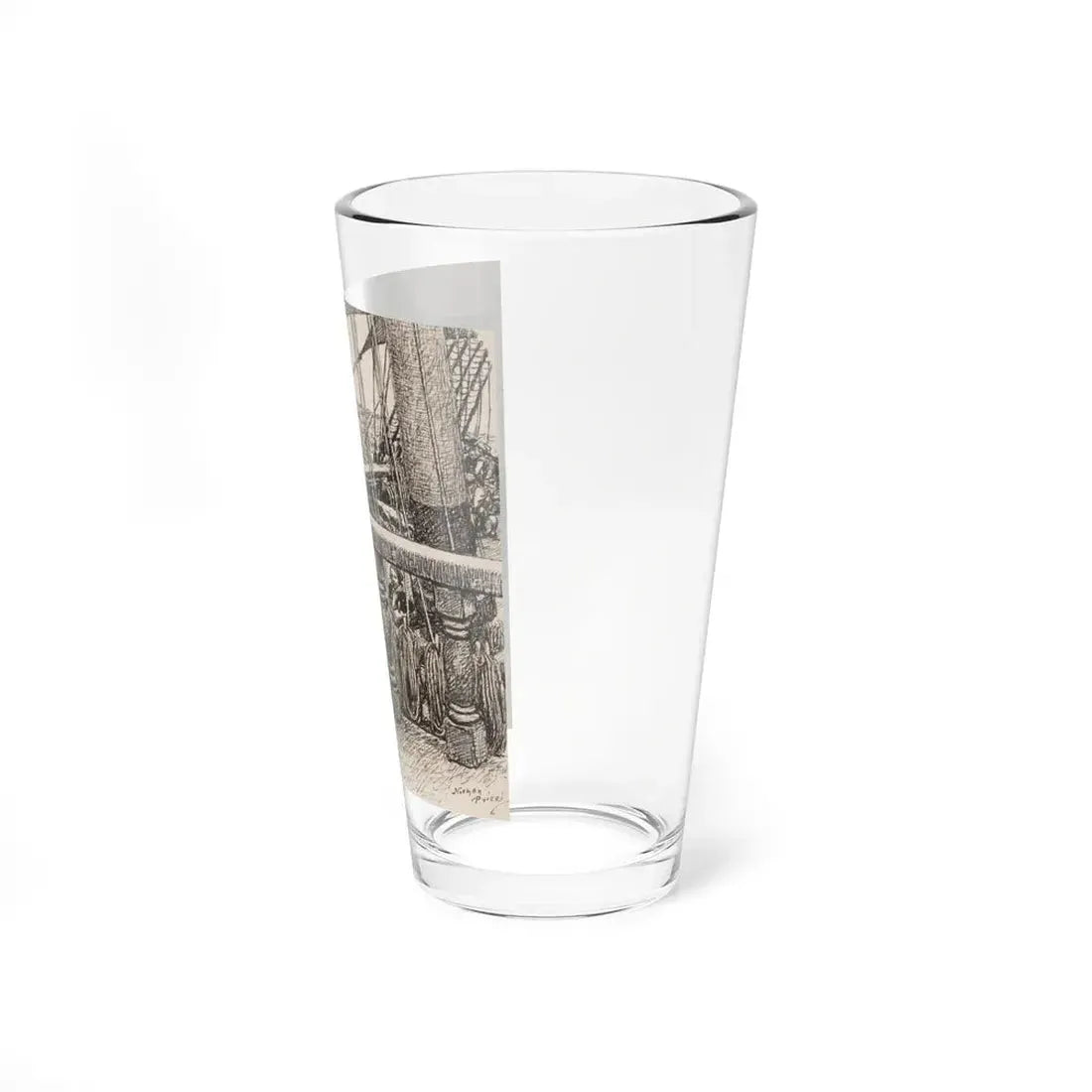 On the Lookout (Magazine Illustration) Pint Glass 16oz - Go Mug Yourself