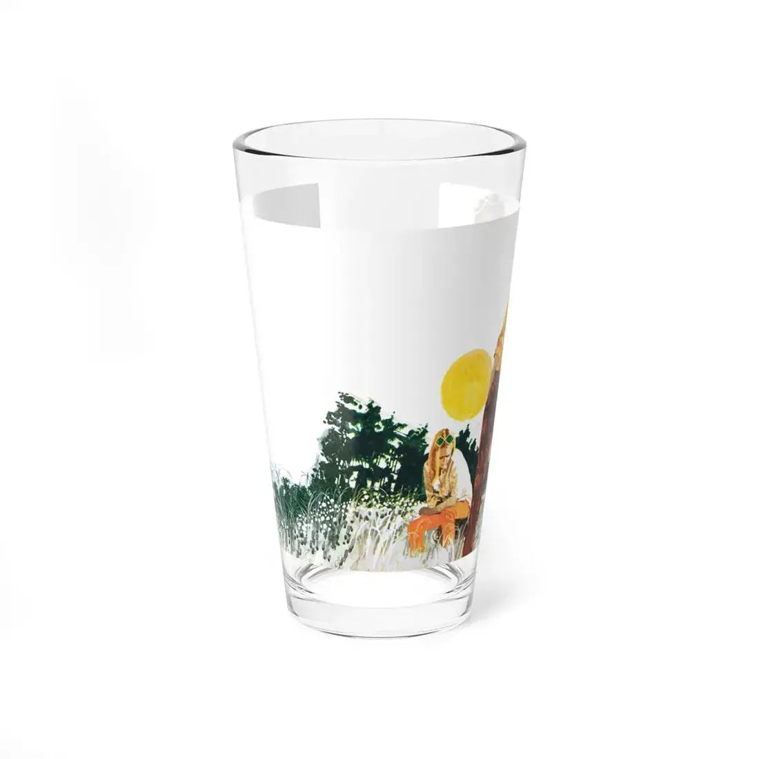 On The Road That Leads To Nowhere by Jane Ayshfield, Woman magazine, 1972 (Magazine Illustration) Pint Glass 16oz 16oz - Go Mug Yourself