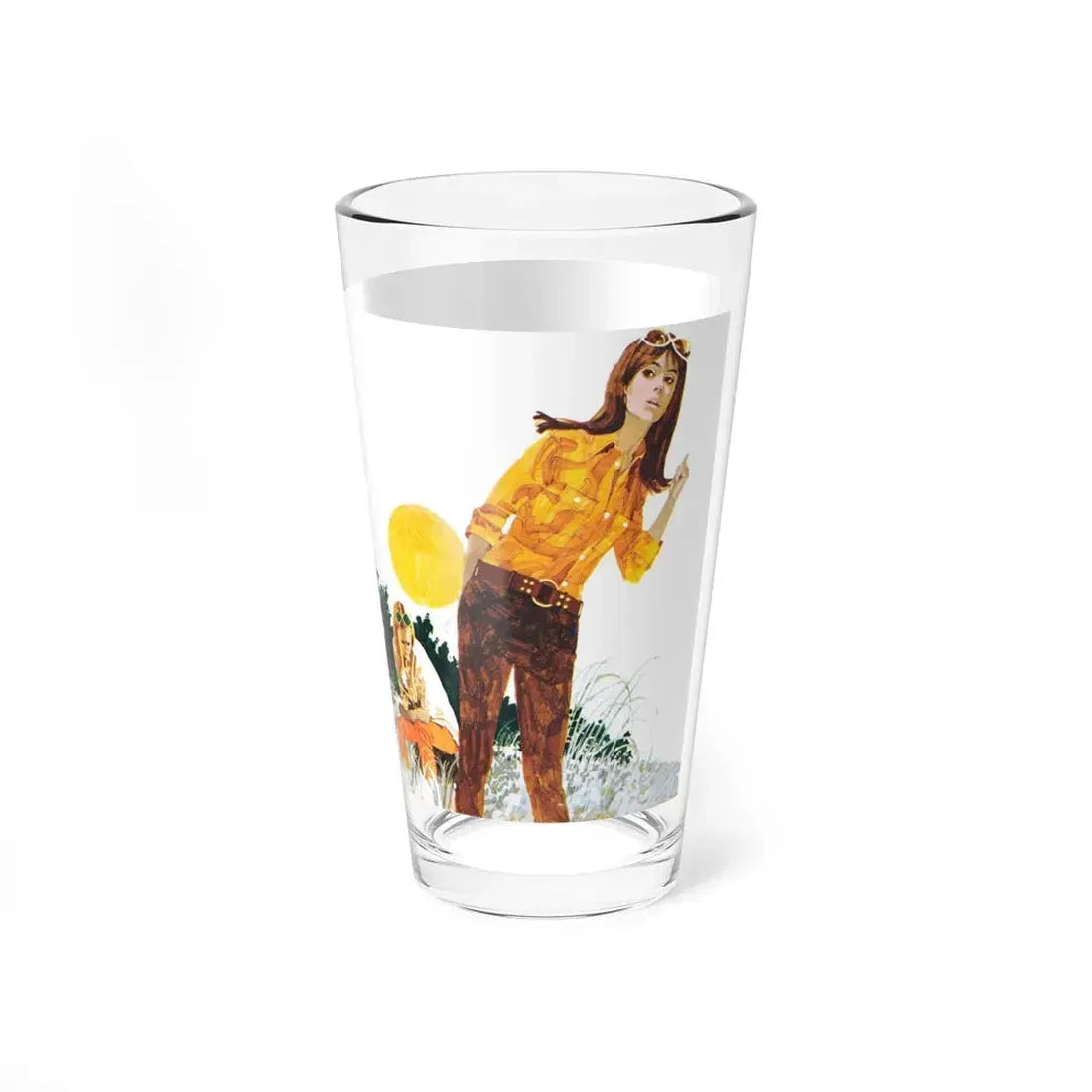 On The Road That Leads To Nowhere by Jane Ayshfield, Woman magazine, 1972 (Magazine Illustration) Pint Glass 16oz - Go Mug Yourself