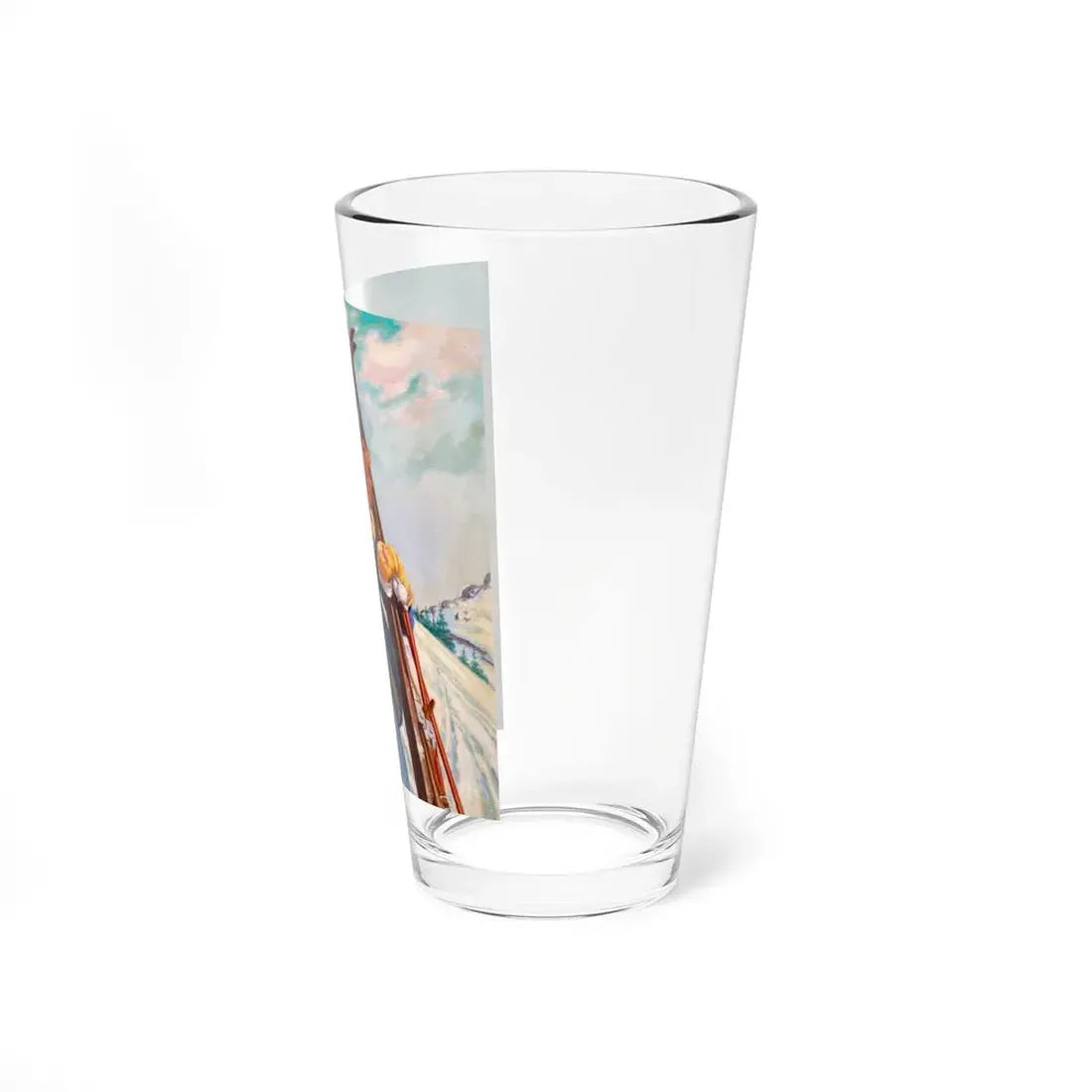 On the Slopes (Magazine Illustration) Pint Glass 16oz - Go Mug Yourself