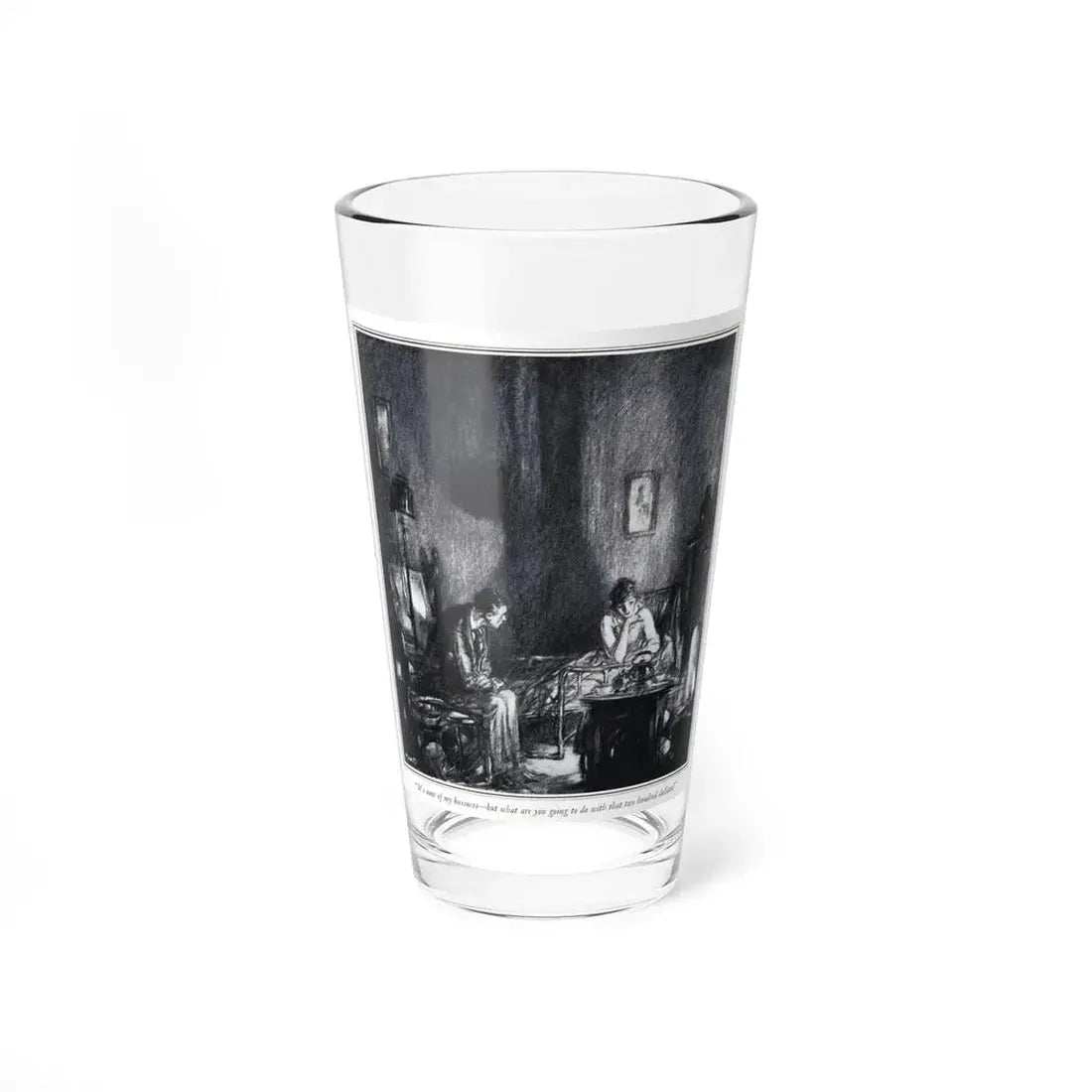 Once At Pluma Gogg's (1), Woman's Home Companion, November 1924 (Magazine Illustration) Pint Glass 16oz 16oz - Go Mug Yourself