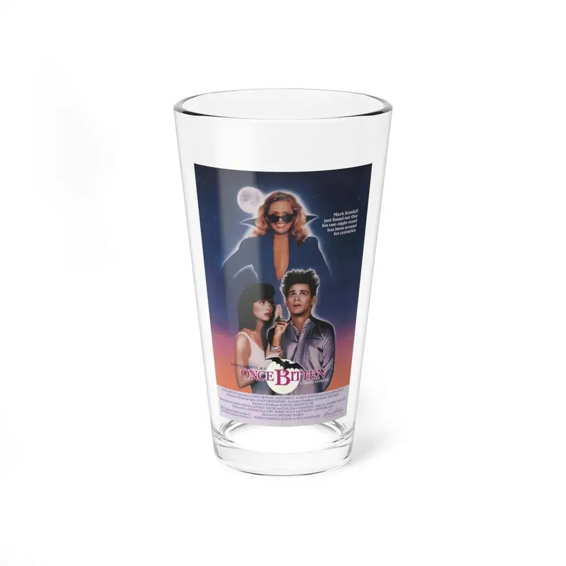 ONCE BITTEN 1985 Movie Poster - Pint Glass 16oz 16oz - Go Mug Yourself