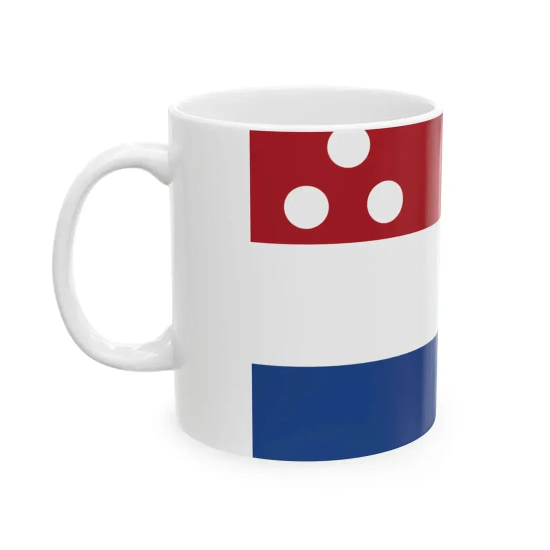 Onderscheidingsvlag Gouverneur overzees gebiedsdeel 1954-1966 (Netherlands) White Coffee Mug - Go Mug Yourself