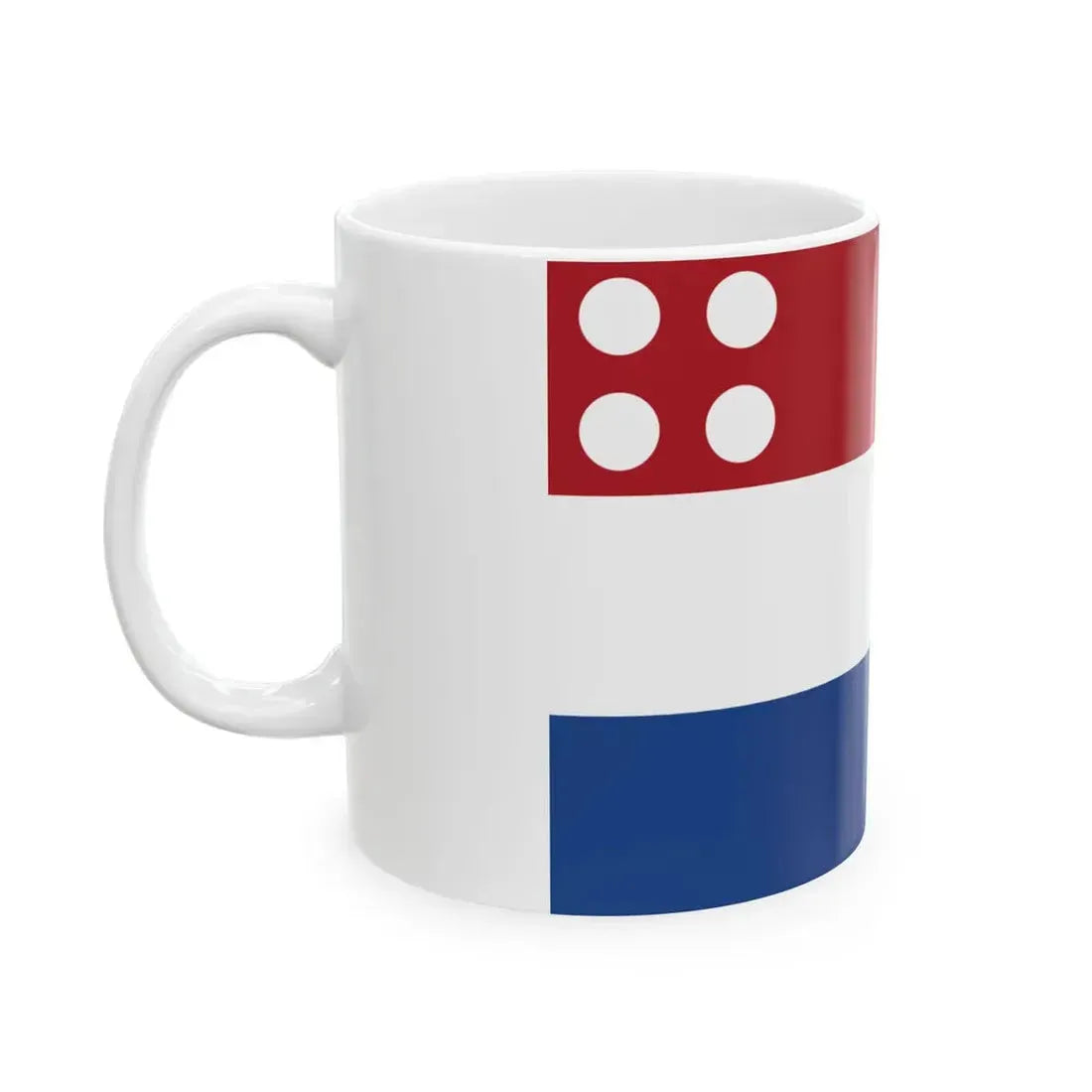 Onderscheidingsvlag Luitenant-admiraal 1816 (Netherlands) White Coffee Mug - Go Mug Yourself