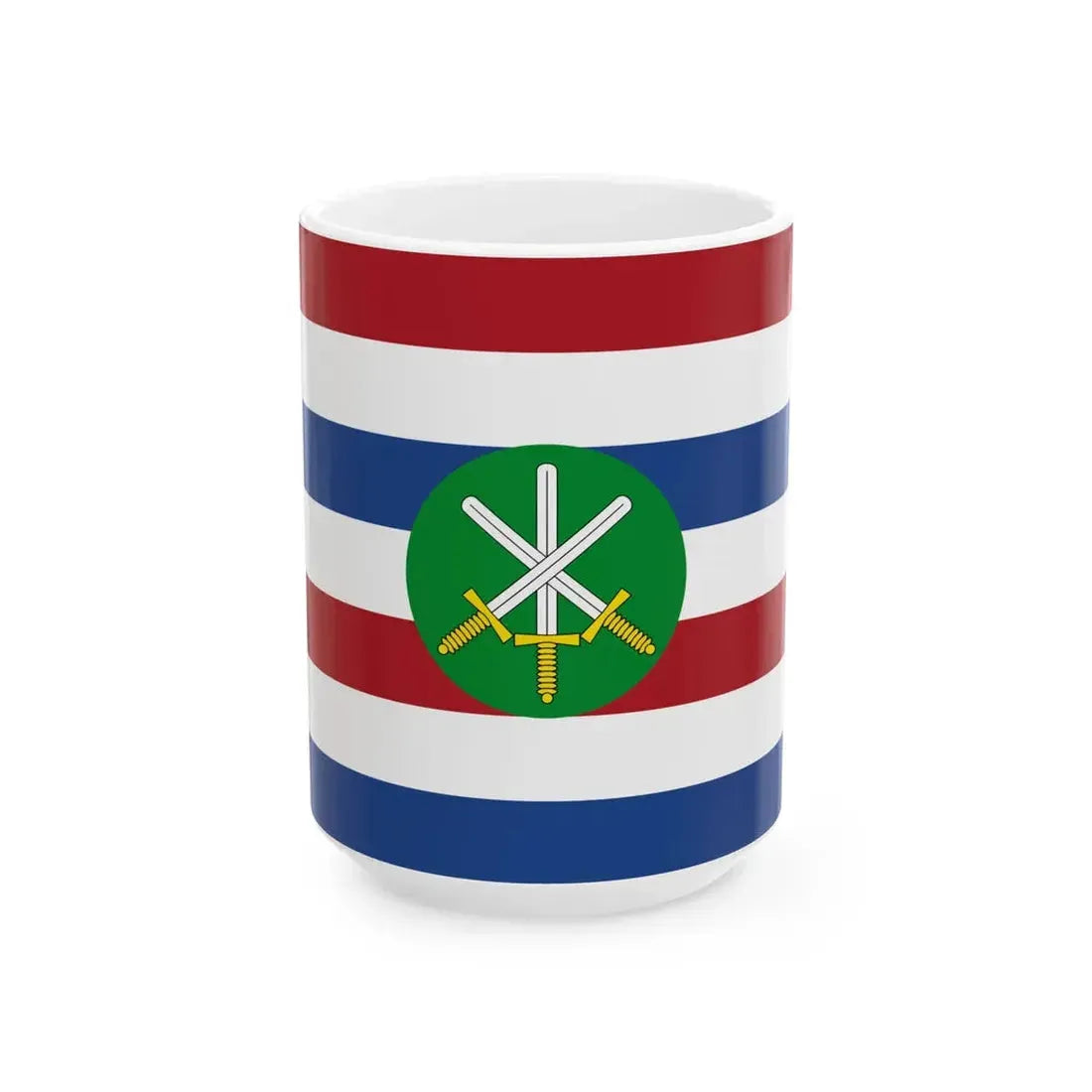 Onderscheidingsvlag van de Commandant der Strijdkrachten 2005 (Netherlands) White Coffee Mug 15oz - Go Mug Yourself