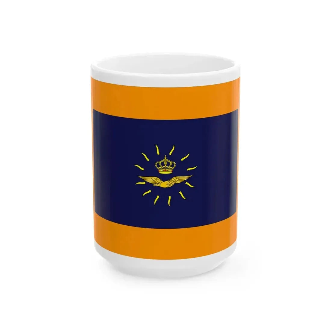 Onderscheidingsvlag van de Commandant Luchtstrijdkrachten (Netherlands) White Coffee Mug 15oz - Go Mug Yourself
