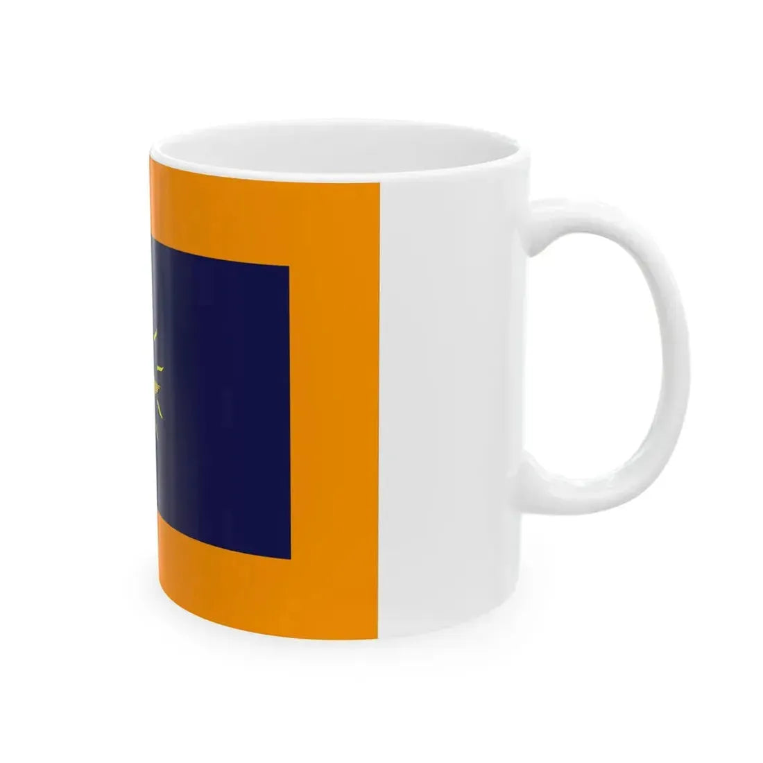 Onderscheidingsvlag van de Commandant Luchtstrijdkrachten (Netherlands) White Coffee Mug - Go Mug Yourself