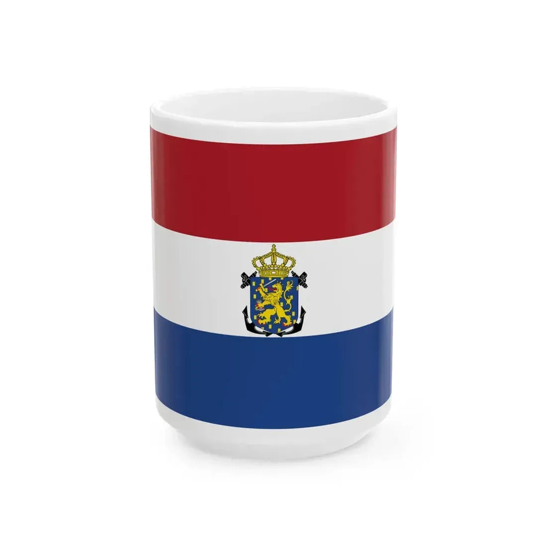 Onderscheidingsvlag van Rijksjachten 1822 (Netherlands) White Coffee Mug 15oz - Go Mug Yourself