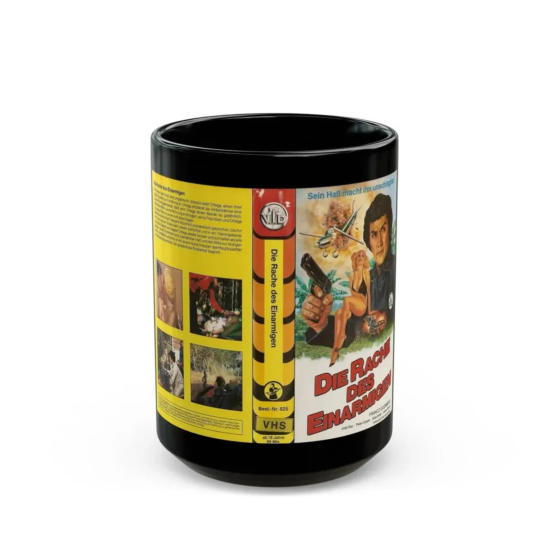 ONE ARMED EXECUTIONER DIE RACHE DES EINARMIGEN (VHS COVER) - Black Coffee Mug 15oz - Go Mug Yourself