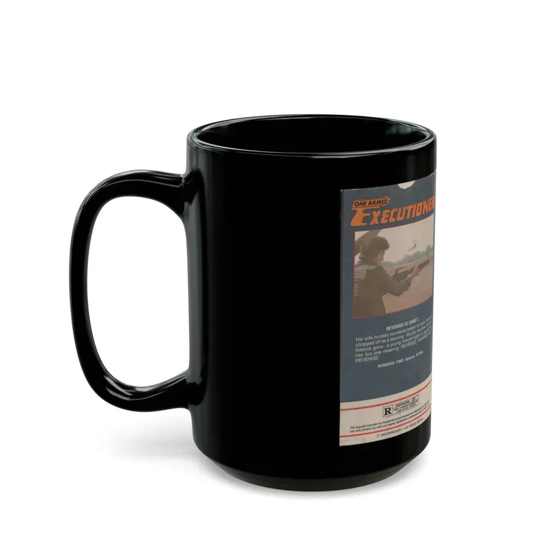 ONE ARMED EXECUTIONER (VHS COVER) - Black Coffee Mug - Go Mug Yourself
