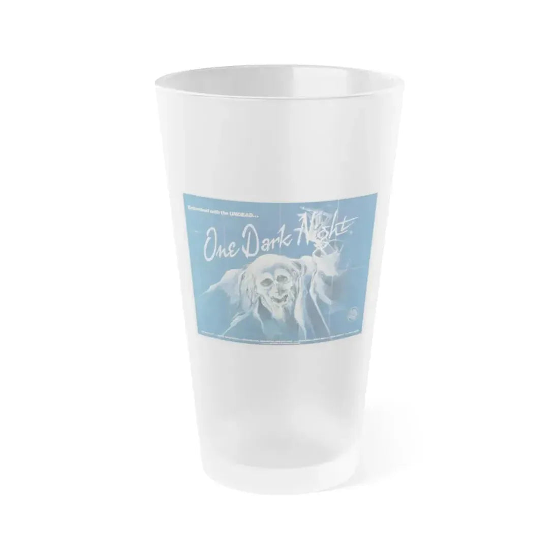 ONE DARK NIGHT (2) 1982 Movie Poster - Frosted Pint Glass 16oz 16oz Frosted - Go Mug Yourself