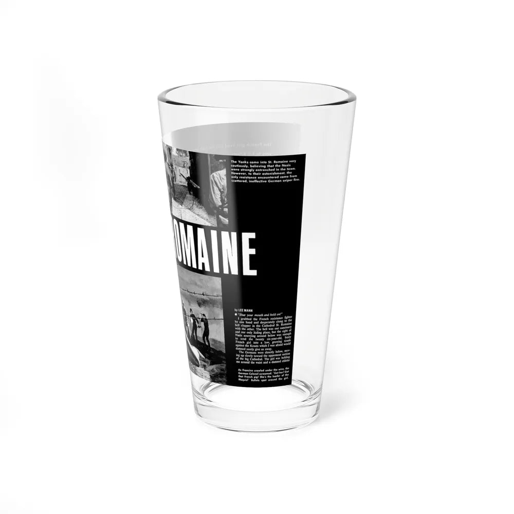 One Hour To Stop The Nazi Rape Of St. Romaine, Real Men, August 1967 (Magazine Illustration) Pint Glass 16oz - Go Mug Yourself