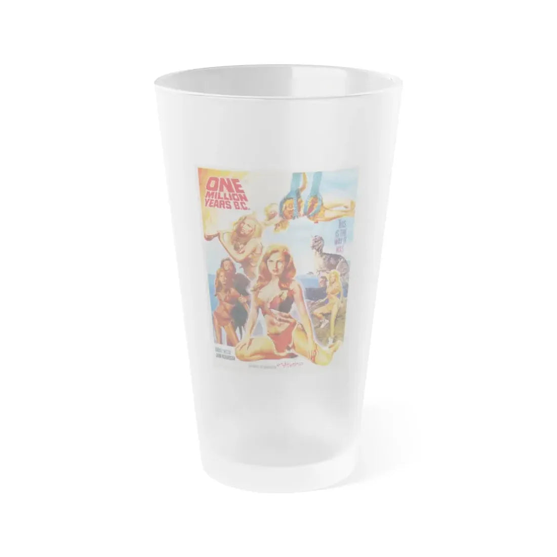 ONE MILLION YEARS B.C (3) 1986 Movie Poster - Frosted Pint Glass 16oz 16oz Frosted - Go Mug Yourself