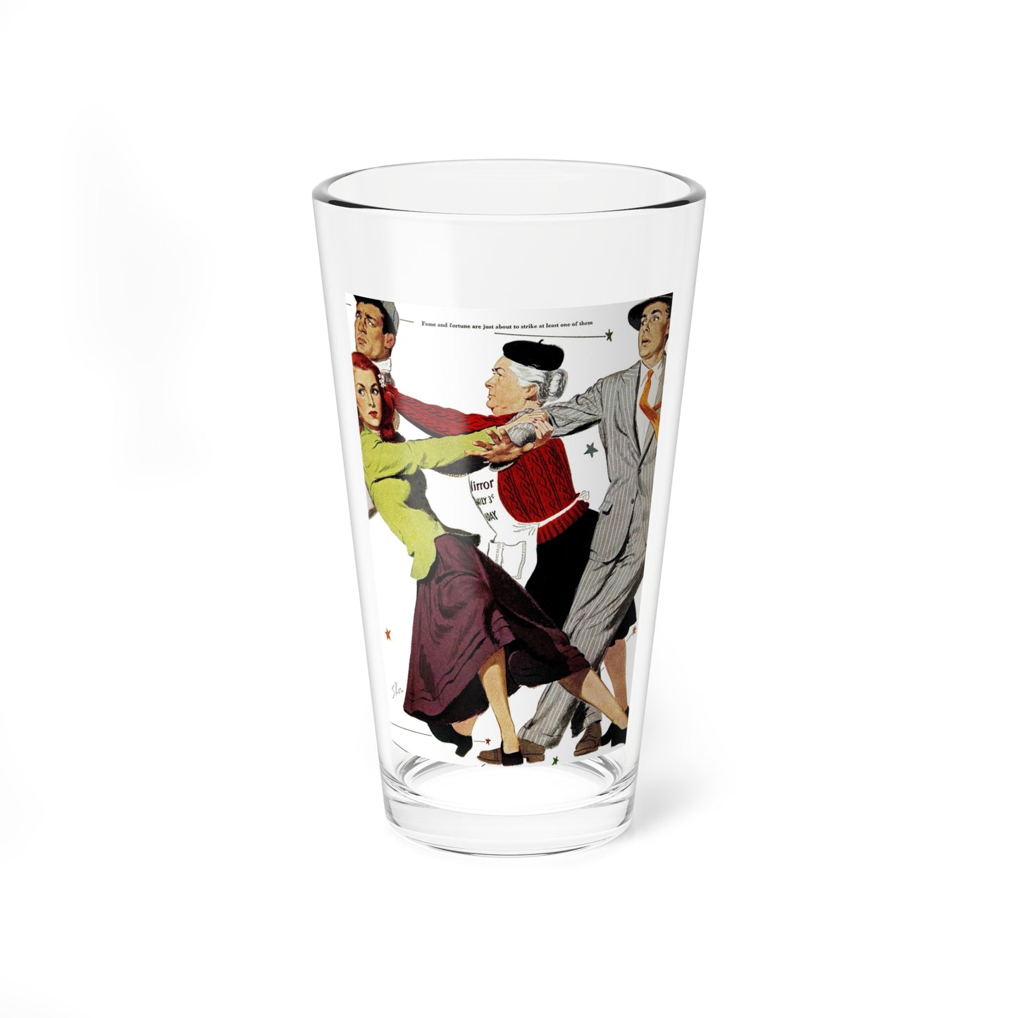 One Thing In Common, Good Housekeeping, January 1949 (Magazine Illustration) Pint Glass 16oz-16oz-Go Mug Yourself