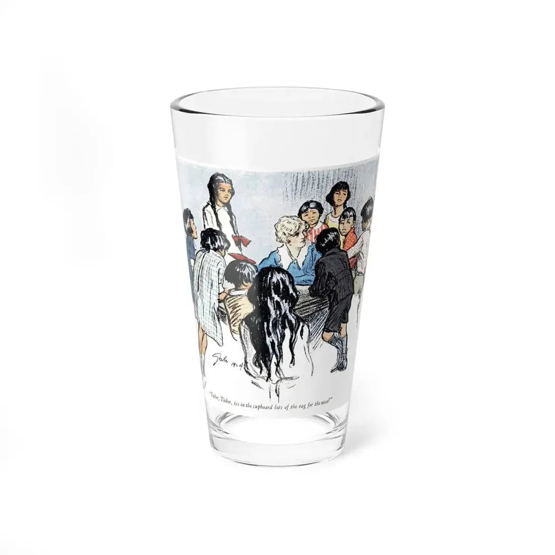 One Uses the Handkerchief (4), Woman's Home Companion, November 1924 (Magazine Illustration) Pint Glass 16oz 16oz - Go Mug Yourself