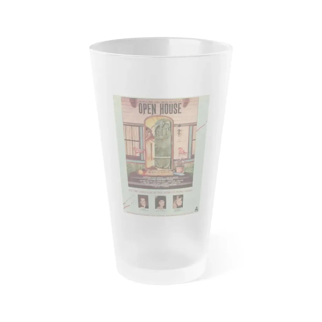OPEN HOUSE 1987 Movie Poster - Frosted Pint Glass 16oz 16oz Frosted - Go Mug Yourself