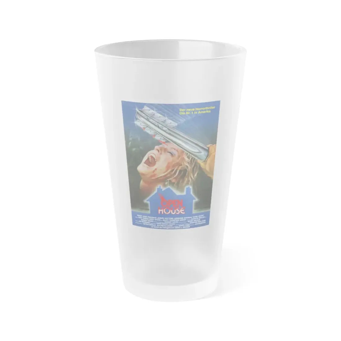 OPEN HOUSE (GERMAN) 1987 Movie Poster - Frosted Pint Glass 16oz 16oz Frosted - Go Mug Yourself