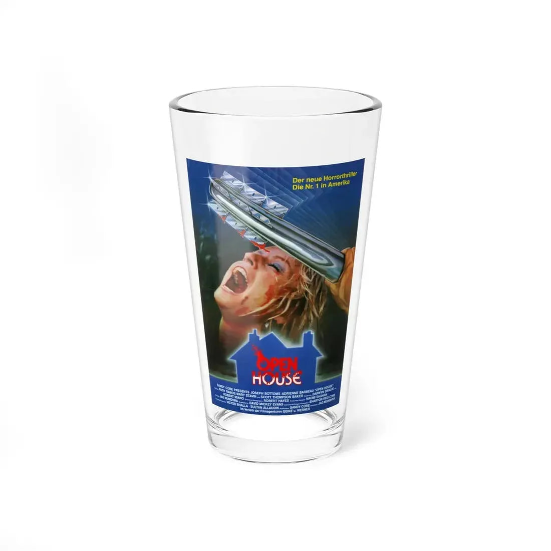 OPEN HOUSE (GERMAN) 1987 Movie Poster - Pint Glass 16oz 16oz - Go Mug Yourself
