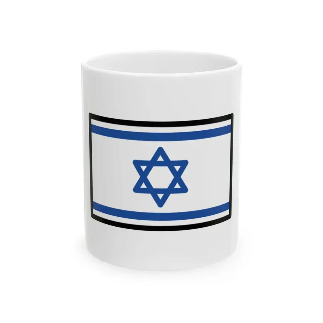OpenMoji-color 15.0.0 1F1EE-1F1F1 (Israel) White Coffee Mug 11oz - Go Mug Yourself