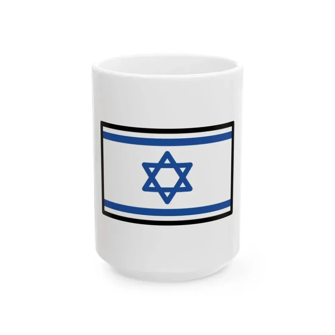 OpenMoji-color 15.0.0 1F1EE-1F1F1 (Israel) White Coffee Mug 15oz - Go Mug Yourself
