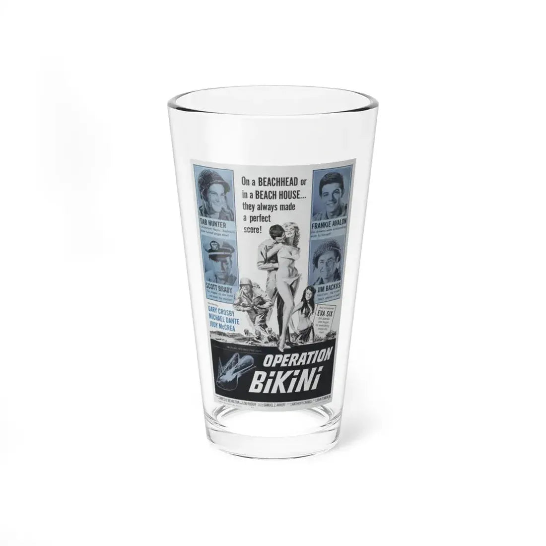 OPERATION BIKINI 1963 Movie Poster - Pint Glass 16oz 16oz - Go Mug Yourself
